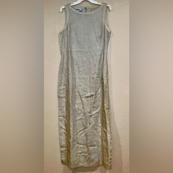 Brooks Brothers Dresses & Skirts - Women’s Old Money Brooks Bros tan linen Maxi Dress size 12